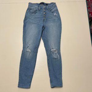 Women’s Lucky Jeans, Frayed-Hem, “Bridgette”, High-Rise, Skinny Jeans. Size 4/27